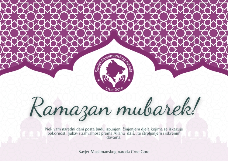 Ramazanska čestitka predsjednika SMNCG: Ramazan mubarek olsun!